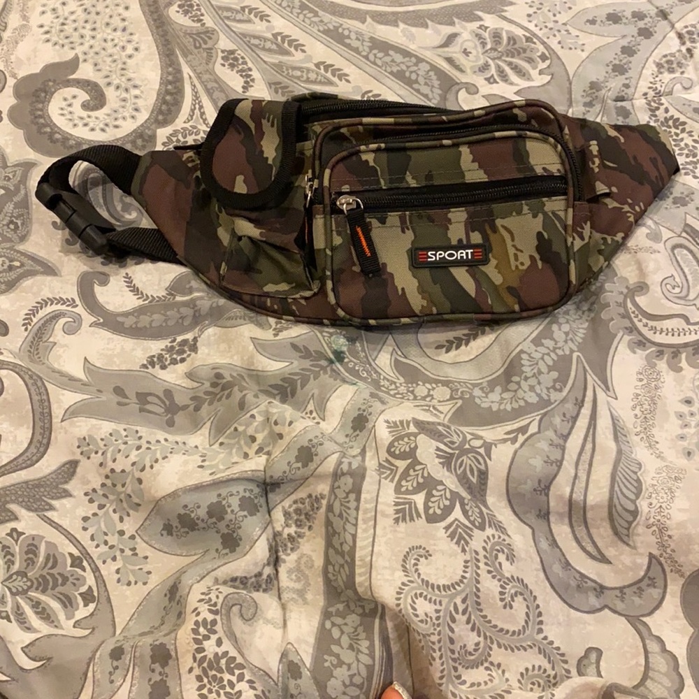 A camouflage Fanny pack
